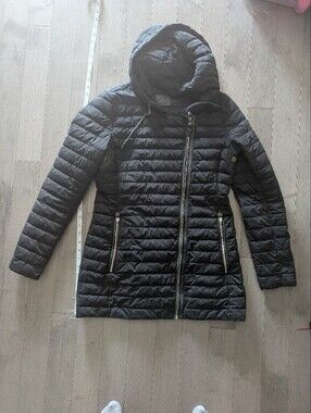 Women's Black Quilted Long Puffer Down Duvet Coat Atelier Noir ( Rudsak) M